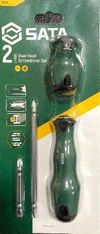 Отвертки двусторонние переставные (2 предмета) блистер, к-т  09318 SATA