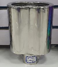 Насадка на глушитель d55 L200 мм, раздвоенная, хром  HJ-1003