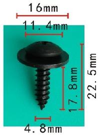 Саморез с шайбой d-4,8мм, L-17,8мм (H2069), черный (уп.100шт), шт