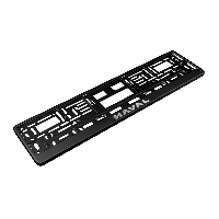 Рамка номера пластик с защелкой, черная, рельеф, HAVAL, серебро (уп.50 шт.)