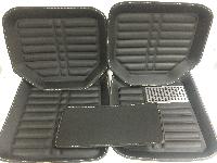 Коврики Экокожа 5 предметов (2п+2з+перемычка) с подпяточником, Черный, к-т  