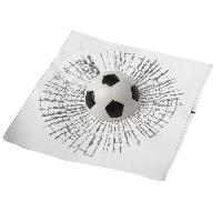 Наклейка 3D-Разбитое стекло 200*200, Мяч Футбольный, цвет бело-черный