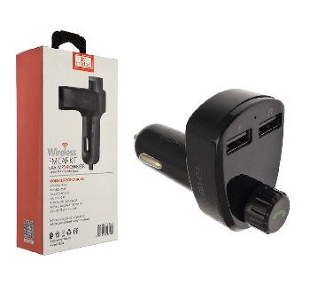 FM Модулятор-bluethooth, 12-24V, 2USB 2.4/1A, HandsFree, LED дисплей, ET-M45