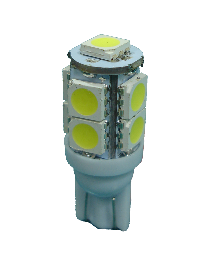 Светодиод T10 12V WHITE  9 SMD W2.1*9.5D (Avs-12T10-W\9SMD\5050\2BL) блистер 2 шт., к-т   Автосвет