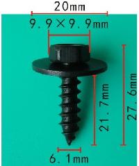 Саморез с шайбой d-6,3мм, L-21,7мм, ключ 10мм (H2021), черный (уп.100шт), шт