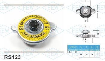 Крышка радиатора R123 (0.9 kg/cm2) с кнопкой сброса давления RS-123 FUTABA