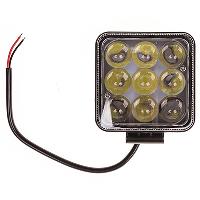 Фара светодиодная  105*105* 30мм (9 диодов) 12V/24V, 27W, Дальний свет, шт. SKYWAY S08401031 (1/40)