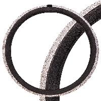 Оплетка экокожа-стразы Crystal-2 M (37-39см) Черная, серебряные стразы S01102467 SKYWAY  