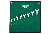 Ключи рожково-накидные с храповиком ( 8 предметов) 8-19 мм, тканевый чехол, к-т  08008 SATA  