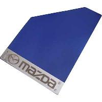 Брызговик плоский 370*240, надпись MAZDA, синий, с метал планкой, (2 шт.), к-т   АС-238