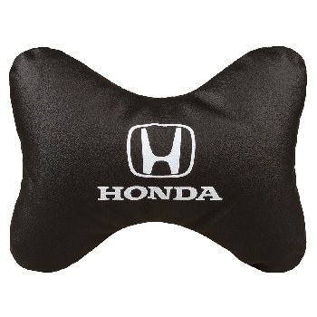 Подушка подголовник Косточка экокожа 30*20 см, Черная HONDA S08002020 SW