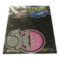 Наклейка дюралевая BABY in CAR овальная, розовый