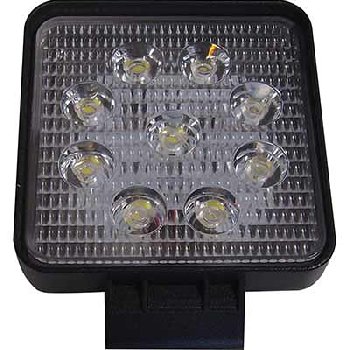 Фара светодиодная  105*105* 45мм (9 диодов) 12V/24V, 27W, Дальний свет, шт  SKYWAY S07201012 (1/28)
