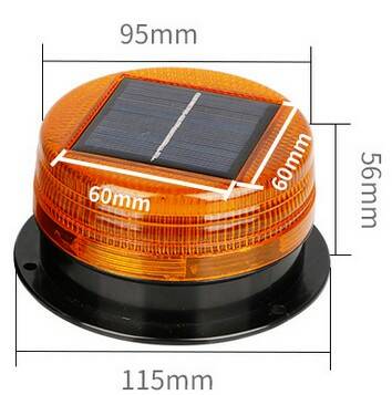 Маячок проблесковый на магните (солнечная батарея, аккумулятор) (5095)