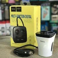 Зарядка телефона в подстаканник iPhone/Android (2USB /2 порта прикуривателя) Z11, белый, HOCO