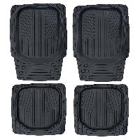 Коврики Резина 4 пр (п:75*54см,з:48*50см) ванночки, Стандарт 003, Черный, к-т   SW  S01704003  (1/4)