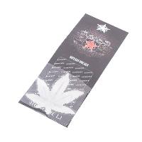 Наклейка металлизированная ЛИСТ КОНОПЛИ, 60*55мм, серебро SKYWAY (SNO.169)