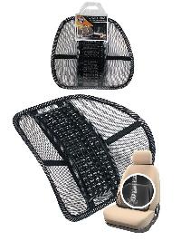 Поддержка поясничная с массажером из деревянных шариков, черная 42x40см Nova Bright-fusion (47107)