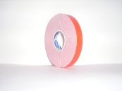 Скотч двусторонний белый 12 мм, длина 5м, оранжевая пленка (уп.500 шт.) 
