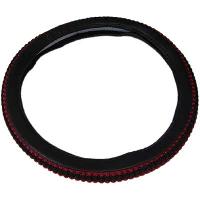 Оплетка экокожа / джут объемный M (37-39 см) Черная / Черно-красная    (31642)