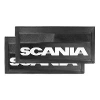 Брызговик плоский на длинномер задний  660*270*5мм, черный, надпись SCANIA (2 шт), к-т DA-02196