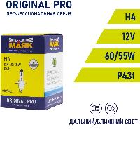 Лампа галогеновая H 4 12V 60/55W P43t ORIGINAL PRO Маяк OEM 02420