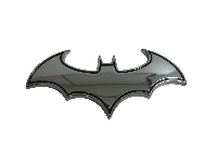 Шильдик металл Бетмен, хром с окантовкой черной 