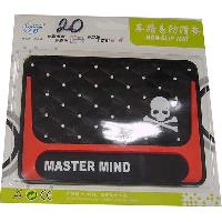 Коврик на панель плоский 180*130мм, Черный, Н-тип, надпись MASTER MIND череп