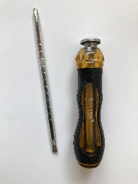 Отвертка с двусторонним стержнем PH1(+) и 4мм(-) L110 мм, с фиксатором  No.316