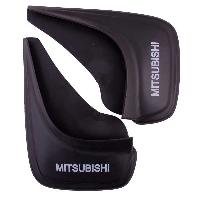 Брызговик фигурный черный, надпись MITSUBISHI (2 шт), к-т  SKYWAY S05201012  