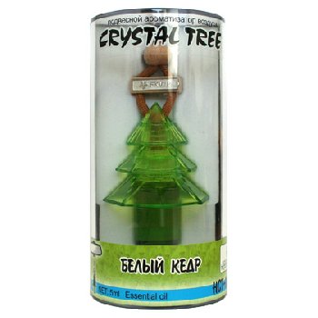 Ароматизатор подвесной жидкий Елочка Crystal Tree Белый кедр, 5мл  HCT-168 (1/40)