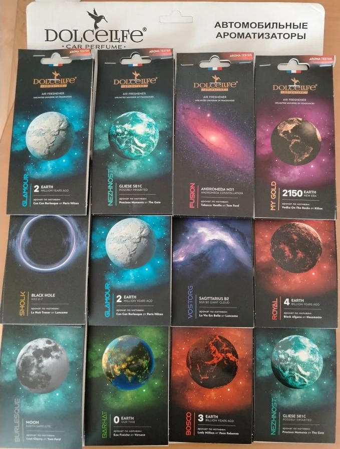 Ароматизатор подвесной пластина ШОУ-БОКС (МИКС-24) TA-21 DolceLife (уп. 24шт.) 