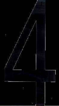 Наклейка-дубль номерного знака ЦИФРА 5  (18*33 см) наружная