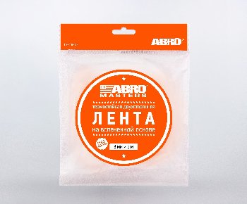 Скотч двусторонний белый термостойкий EVA 08 мм, длина 5м ABRO MASTERS (уп.200 шт.)