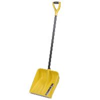 Лопата снеговая, ковш пластик 40*40 см, алюм.планка, ВАРЯГ Эксперт, черенок металл в оплетке,V-ручка