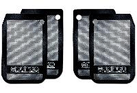 Брызговик плоский 440*285, надпись SPEED&GO, карбон белый, большой, (4 шт), к-т ALMEGA