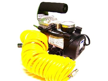 Компрессор ТАЙФУН 406HS, 12V, штекер, 35 л/мин, на ножках, гибкий шланг с быстросъемом (1/4)