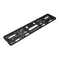 Рамка номера безрамочная, пластик, с демпферами и крепежом, черная