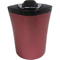 Пепельница-стакан пластик, синяя подсветка крышки, держатель телефона, красная  3333 RED