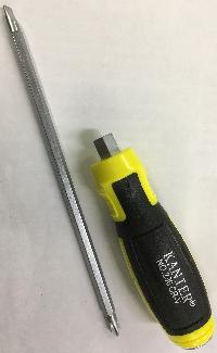 Отвертка с ударным наконечником, двусторонний стержень PH2(+) и 6мм(-) L150 мм, под ключ No.236