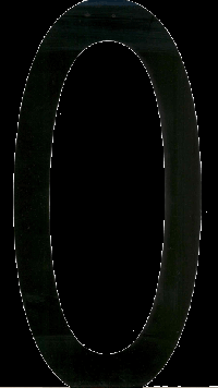 Наклейка-дубль номерного знака ЦИФРА 0  (18*33 см) наружная 