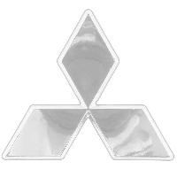Эмблема MITSUBISHI,100*85мм, хром SKYWAY (SME-005)