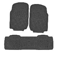 Коврики Полиуретан 3 пр (п:72*51см,з:43*156см) Hot-3 Черный, к-т  SKYWAY S01702006 (1/4)