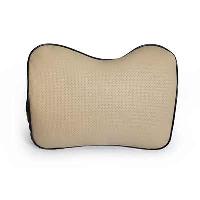 Подушка под поясницу ортопедическая, экокожа бежевая 32*27*20см (77163)