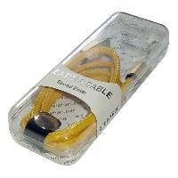 Кабель USB для зарядки iPhone, кожа желтая