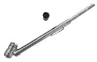 Манометр шин грузовой с вертикальной шкалой, хром, с удлинителем (11 атм), CY-1204