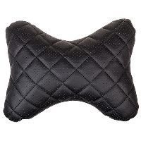 Подушка подголовник Косточка экокожа, Черная, строчка Черная SKYWAY S08001006 (1/15) 