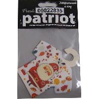 Ароматизатор подвесной текстиль ЗИМНИЙ АРОМАТ майка Дед Мороз белый (запретный плод) PAT- 004 (5/40)