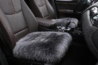 Подушка на сиденье экомех длинный (овчина), серый, шт