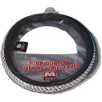 Оплетка экокожа M (37-39 см) Черная / Белая SE 5838   (31614)